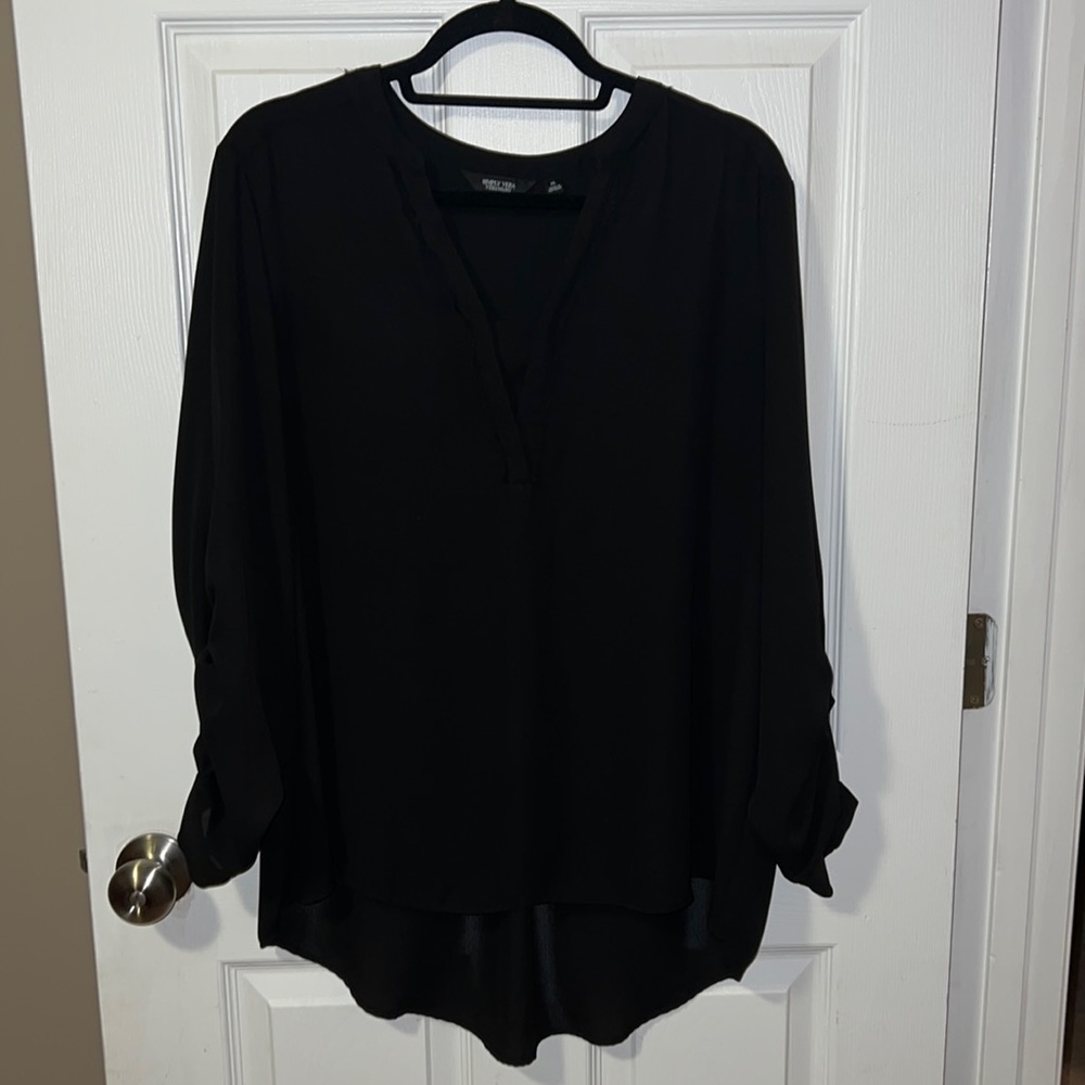 Black Long sleeve tunic blouse